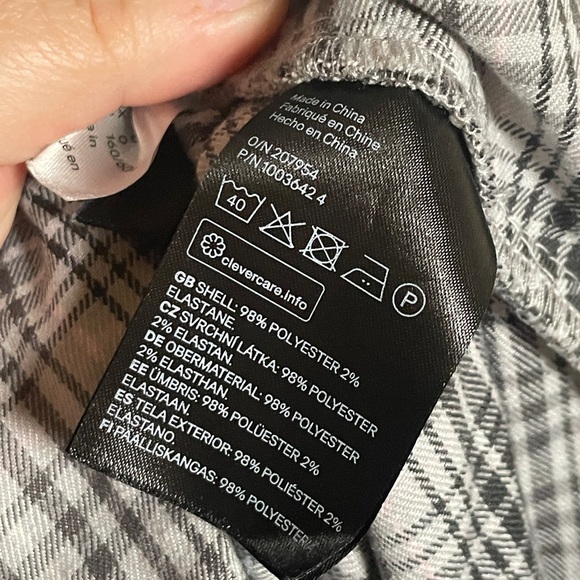 Divided H&M Women’s Juniors Pink Grey Plaid School Girl Pleated Mini Skirt Sz 0 - Picture 6 of 6